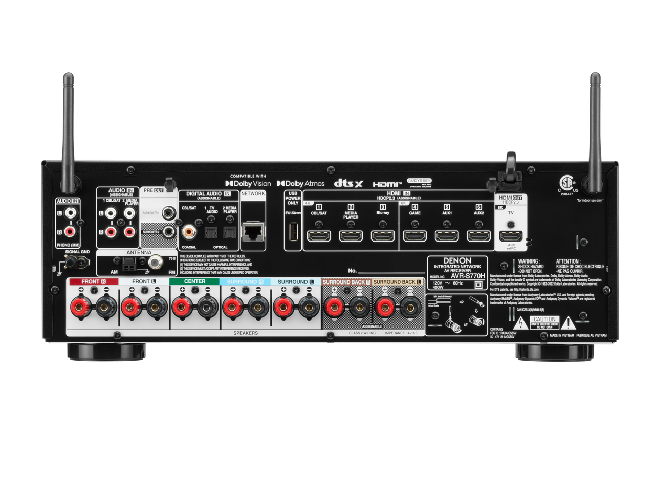 DENON AVR-S770H 7.2 Ch Home Theater Receiver