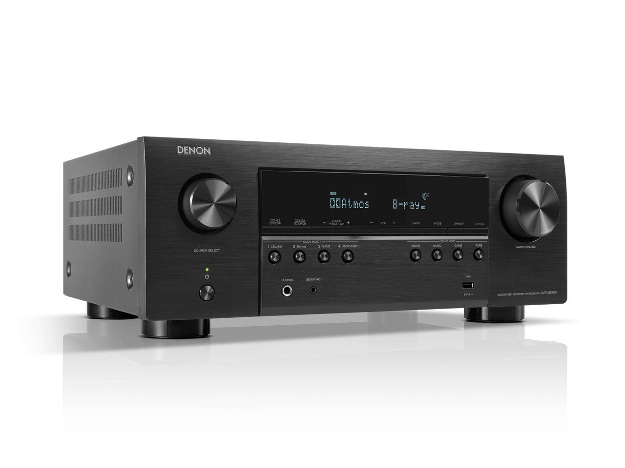 Denon AVR-S970H - 7.2 Channel Dolby Atmos 8K & 3D Audio Experience AV Receiver