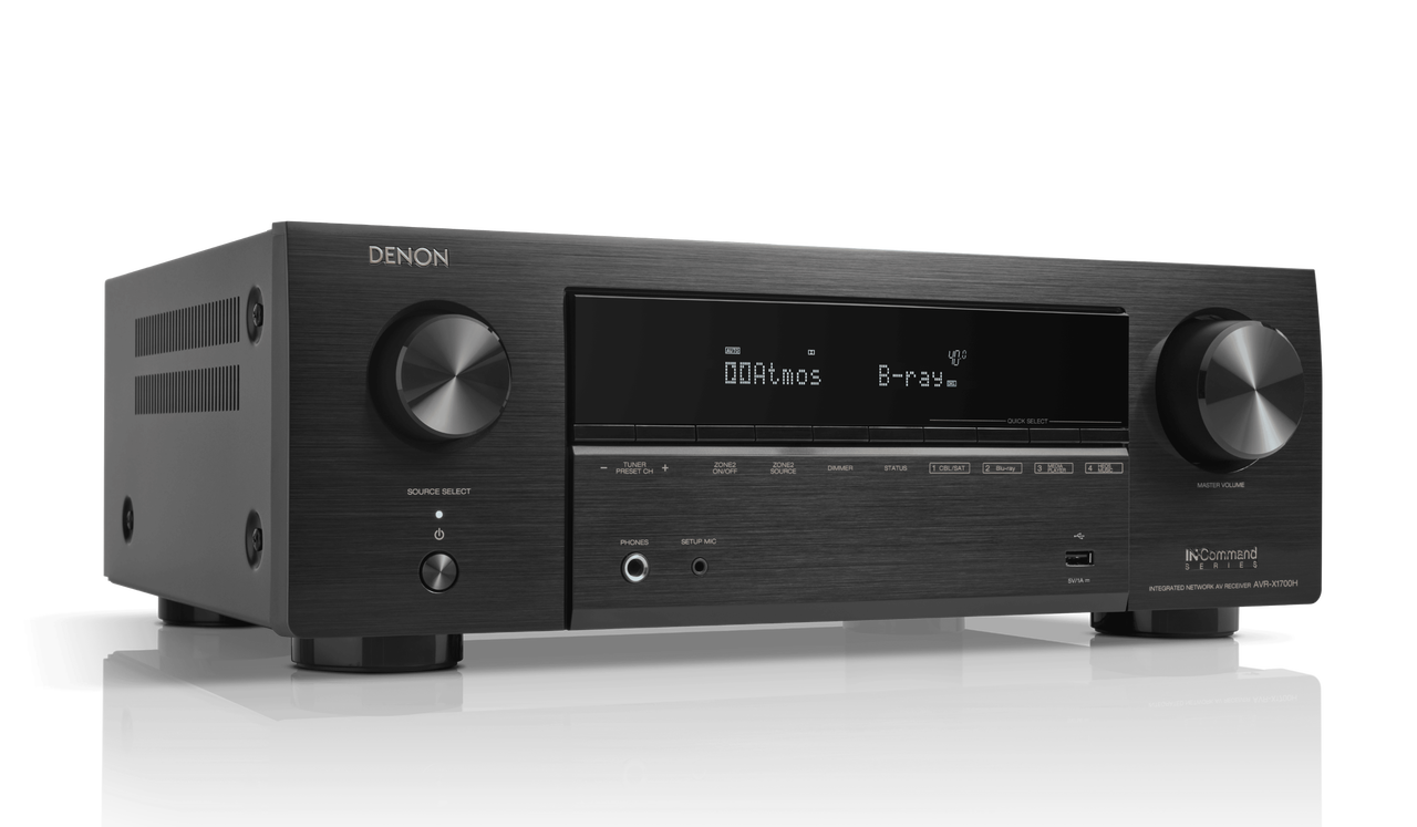 Denon AVR-X1700H - 7.2 Channel 8K AV receiver with Dolby Atmos