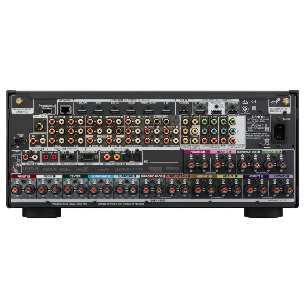 Denon AVC-A110 Edition Flagship AV Amplifier – 13.2ch, 210 W/Ch, 8K/60Hz & 4K/120Hz Pass-Through, Dolby Atmos/DTS:X/Auro-3D, HEOS® Built-in, Voice Control
