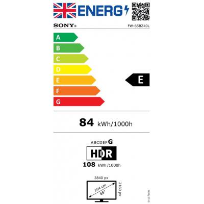 Sony BRAVIA BZ40L Series (Model FW-65BZ40L)65” Exceptionally bright 4K HDR professional display with unique Deep Black Non-Glare technology