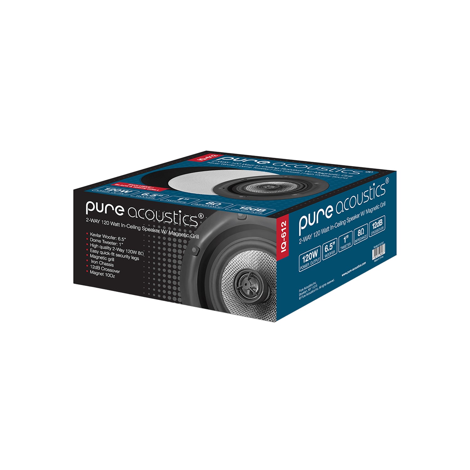 Pure Acoustics Rift 612 (IQ-612) - 2-Way 6 inches In-Ceiling Speaker (120W) (Pair)