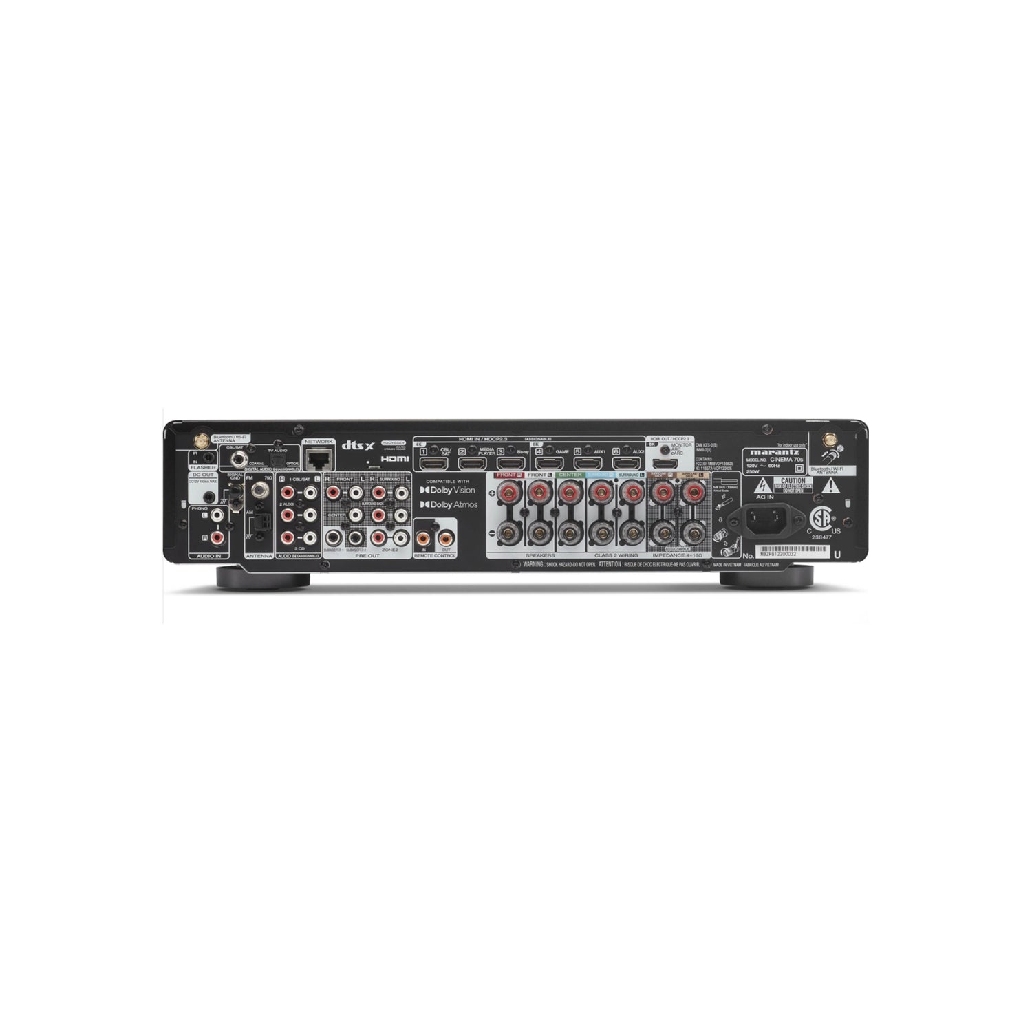 Marantz Cinema 70S - 7.2 Channel Slimline 8K Dolby Atmos Network AV Receiver