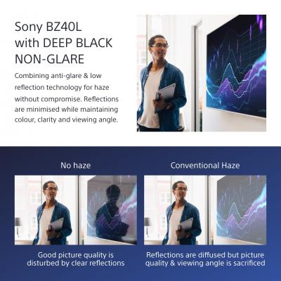 Sony BRAVIA BZ40L Series (Model FW-65BZ40L)65” Exceptionally bright 4K HDR professional display with unique Deep Black Non-Glare technology