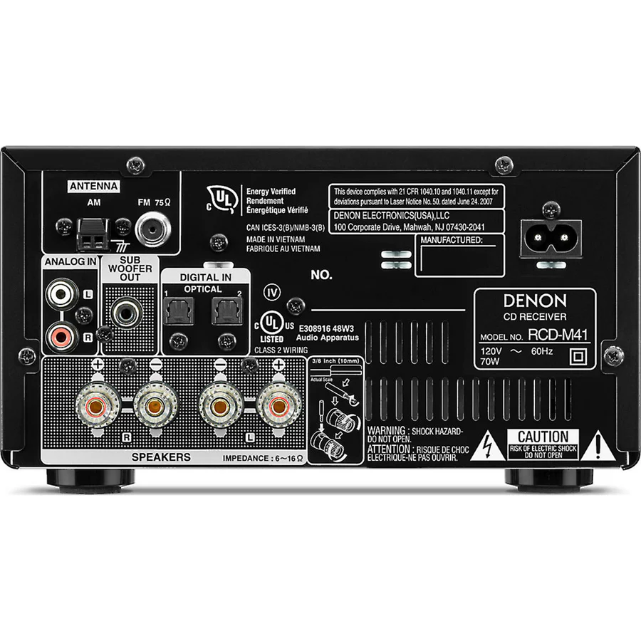 DENON RCD-M41 HiFi System with CD, Bluetooth and FM/AM Tuner
