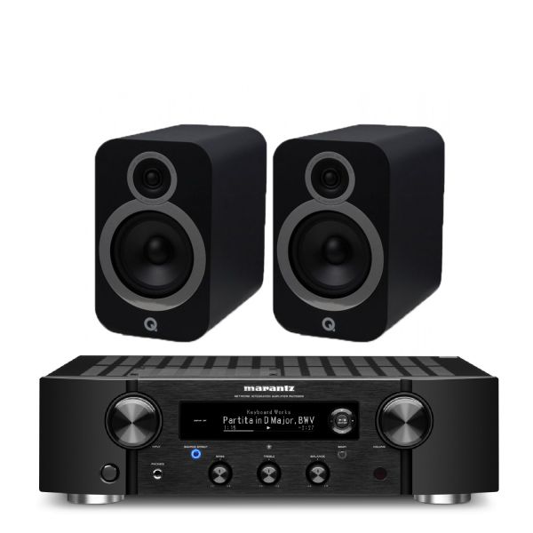 Marantz PM7000N Integrated Stereo Amplifier with Q Acoustics 3030i Bookshelf Speakers (Bundle Pack)